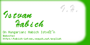 istvan habich business card